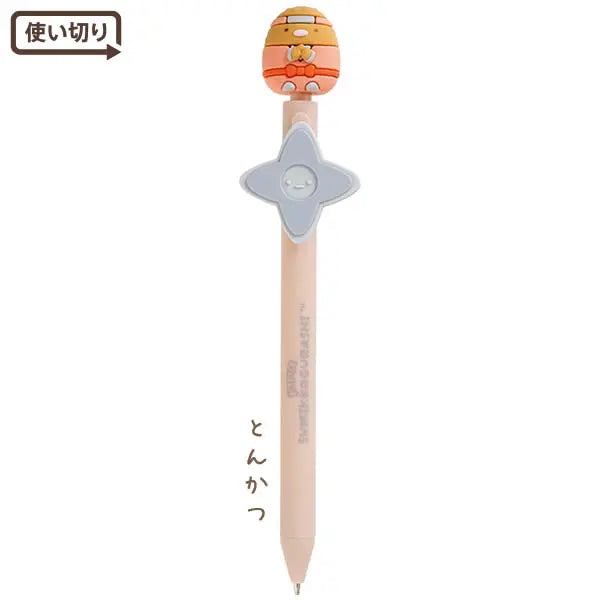 San-X | Sumikko Gurashi Ninja Series Ballpoint Pen with Mascot - Tonkatsu