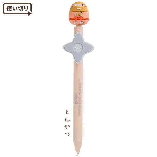 San-X | Sumikko Gurashi Ninja Series Ballpoint Pen with Mascot - Tonkatsu