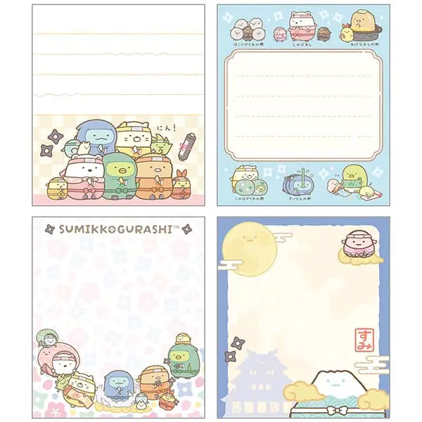 San-X | Sumikko Gurashi Ninja Series Flip-flop Memo Pad A