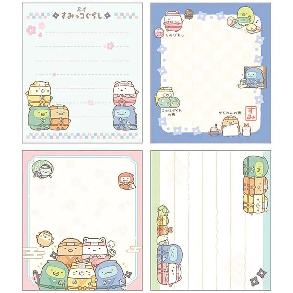 San-X | Sumikko Gurashi Ninja Series Flip-flop Memo Pad B