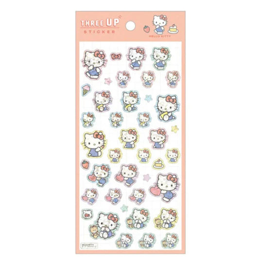 Sanrio | Sanrio Sparkling Hologram Three Up Sticker - Hello Kitty