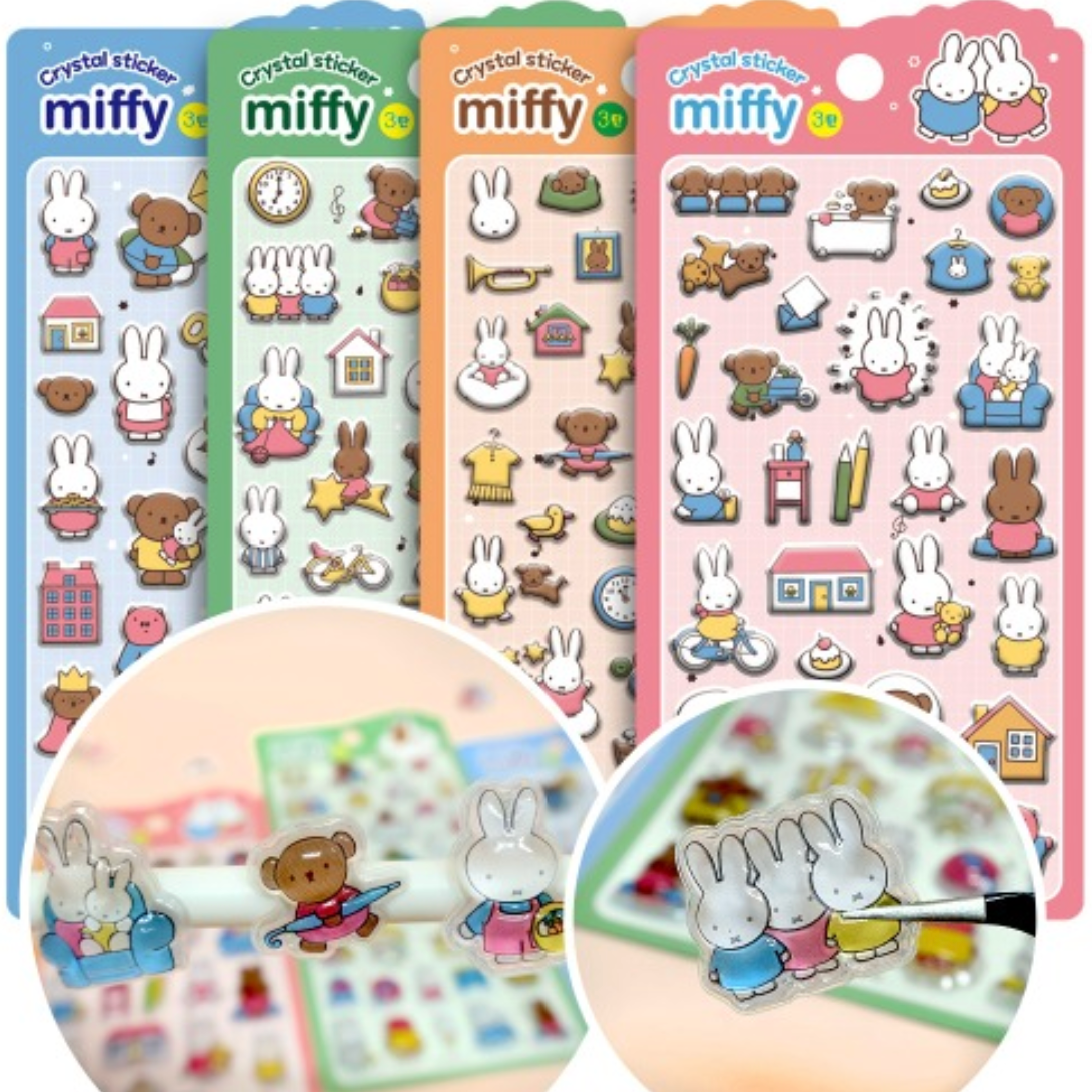 Miffy Korea | Miffy 3D Crystal Bonbon Stickers Vol.3 (4 Types)