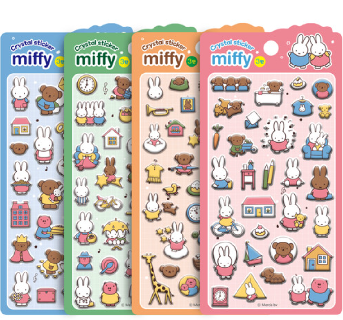 Miffy Korea | Miffy 3D Crystal Bonbon Stickers Vol.3 (4 Types)