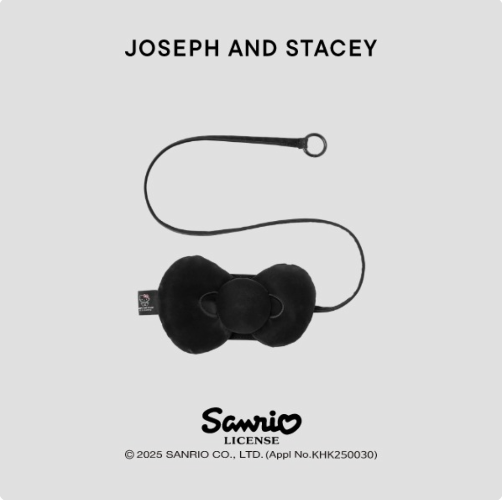 JOSEPH AND STACEY Haze Bag Charm Hello Kitty Ribbon Black