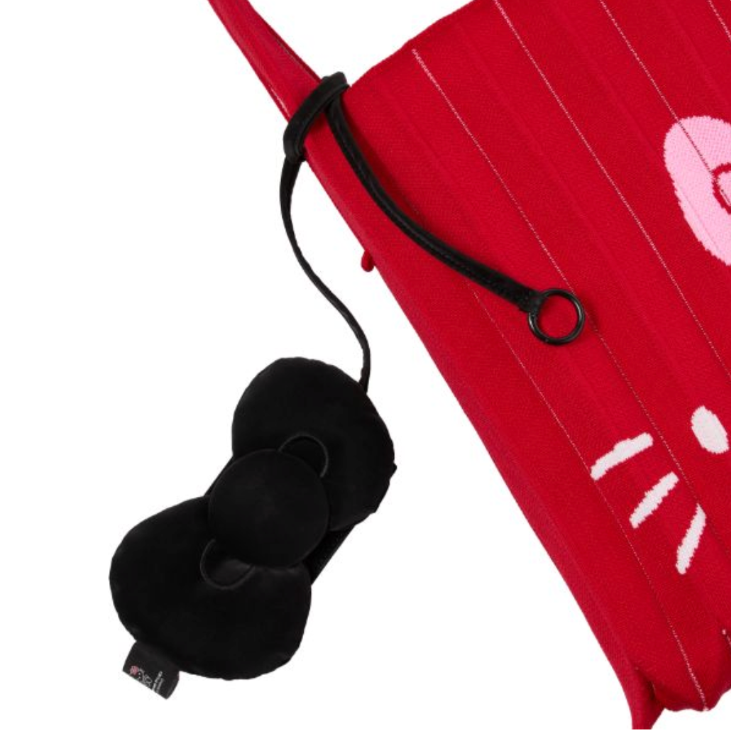 JOSEPH AND STACEY Haze Bag Charm Hello Kitty Ribbon Black