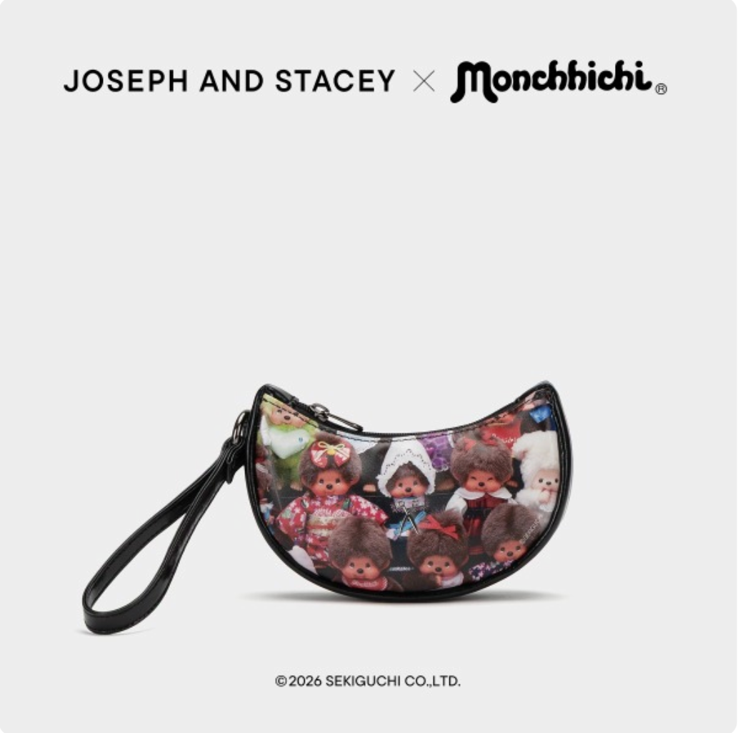 JOSEPH AND STACEY Bib Pouch Team Monchhichi Black