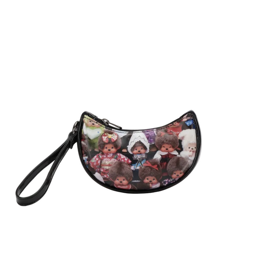 JOSEPH AND STACEY Bib Pouch Team Monchhichi Black