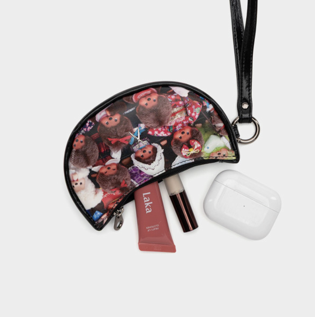 JOSEPH AND STACEY Bib Pouch Team Monchhichi Black