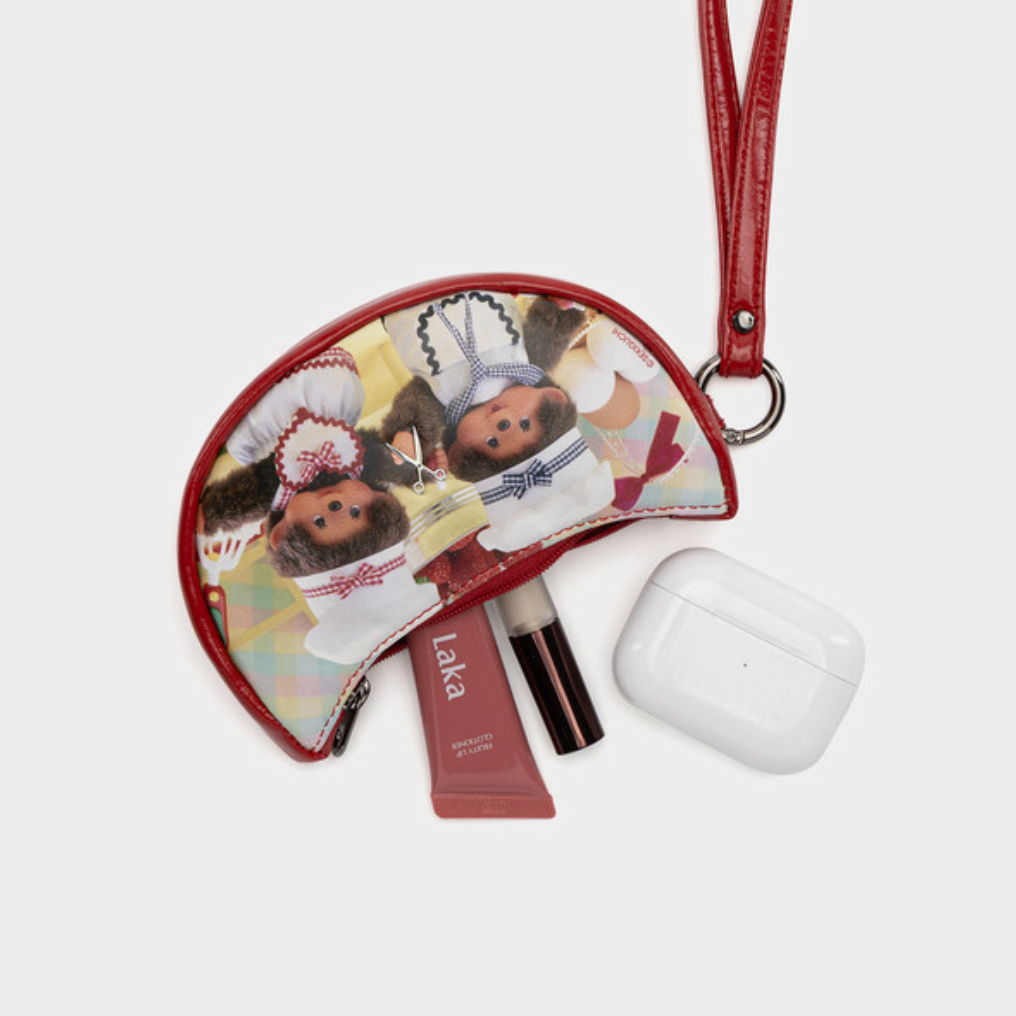 JOSEPH AND STACEY Bib Pouch Chef Monchichi Red
