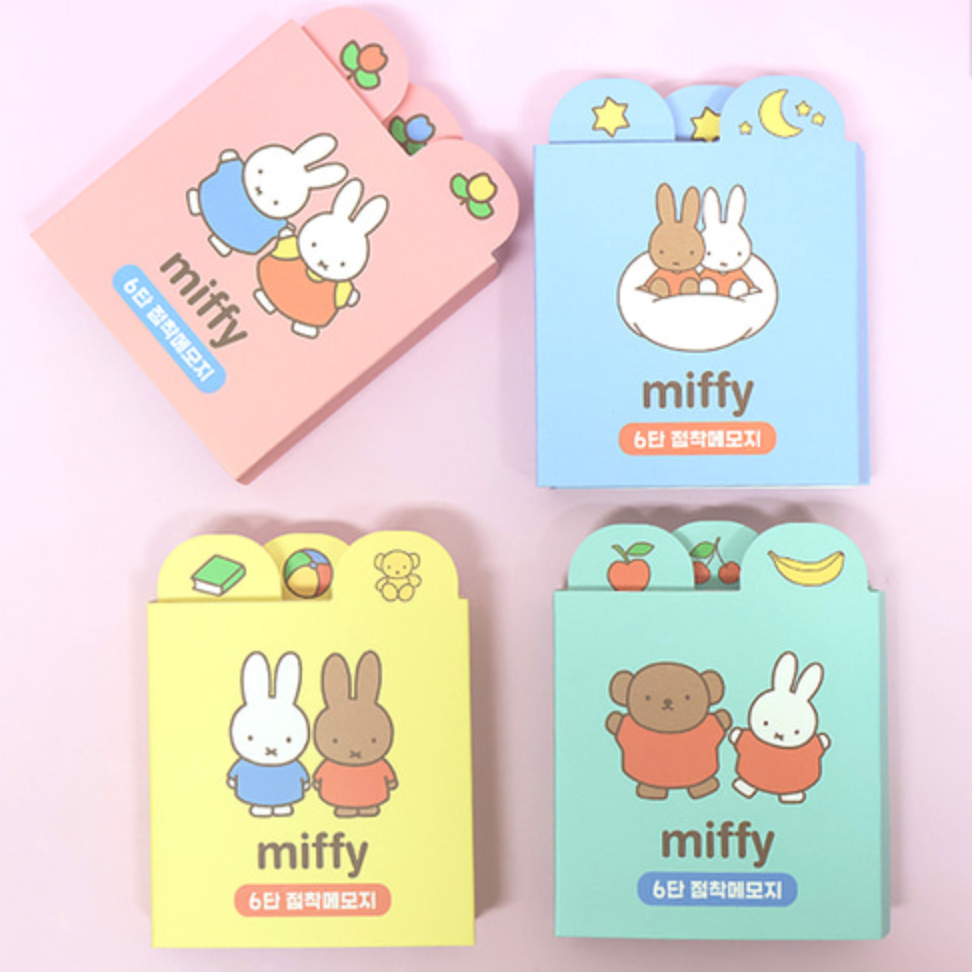 Miffy Korea | Miffy 6-Tier Adhesive Memo Pad