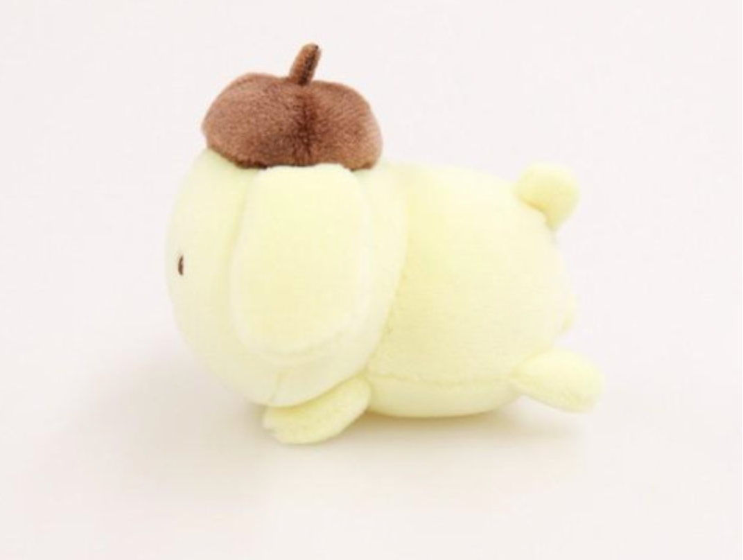 Sanrio | Pompompurin Mini Plush Mascot Holder - Lying Down