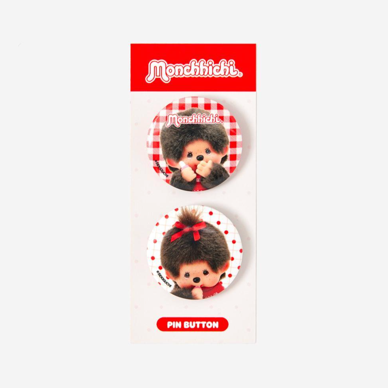 Monchhichi Korea | Monchichi Pin Button 2-Piece Set