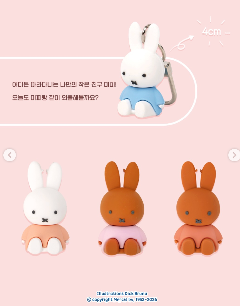 Miffy Korea | Miffy Mini Keyring 5cm Set of 2