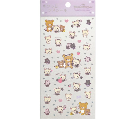San-X | Rilakkuma Sheet Glitter Sticker SE66001