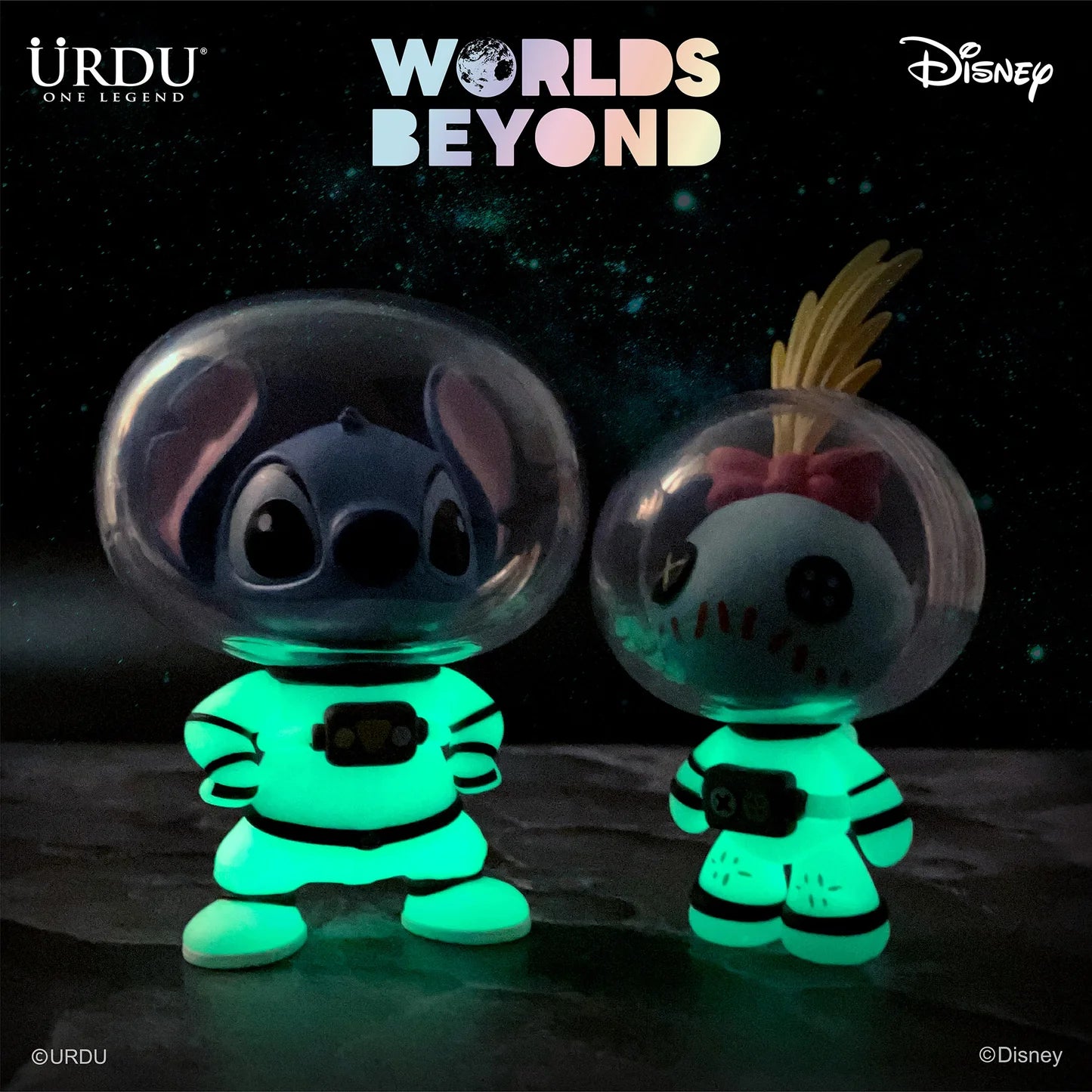 URDU Disney Worlds Beyond Blind Box Series 2 - Stitch & Scrump (1 Box 6 Ball, Total 8 Designs)