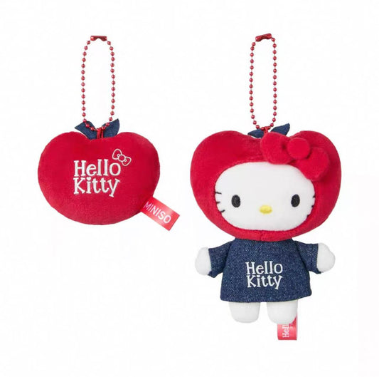 Sanrio CHN | Sanrio x Miniso Limited Hello Kitty with Apple Mascot Holder Twin Pack