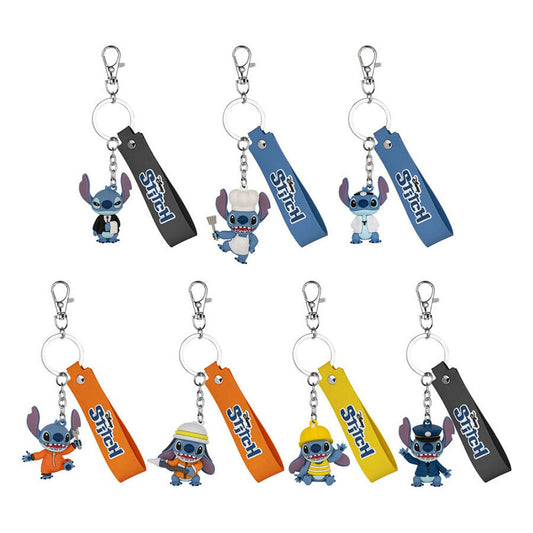 Beast Kingdom Disney Stitch Job Experience Camp Keychain Blind Box (1 Box 6Pcs)