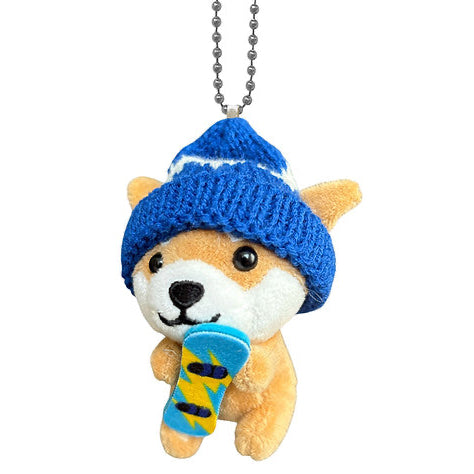 Tabisuru Mameshiba | Shiba Inu Travelling Series 1 Mascot Ball Chain - Snowboard