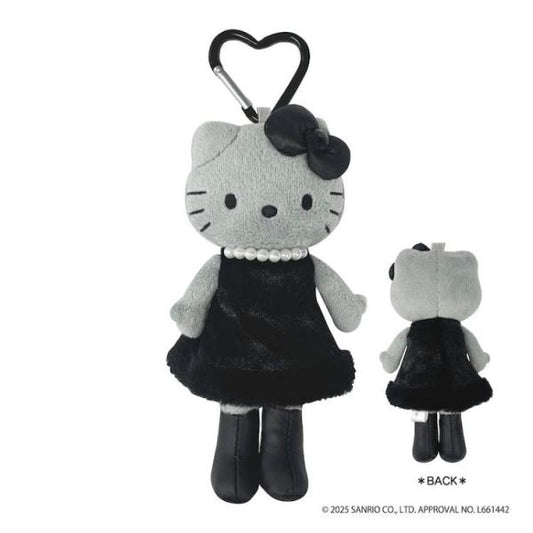 Sanrio | Hello Kitty Monochrome Black& Grey Collection | Hello Kitty Style Up Plush Keychain - Grey