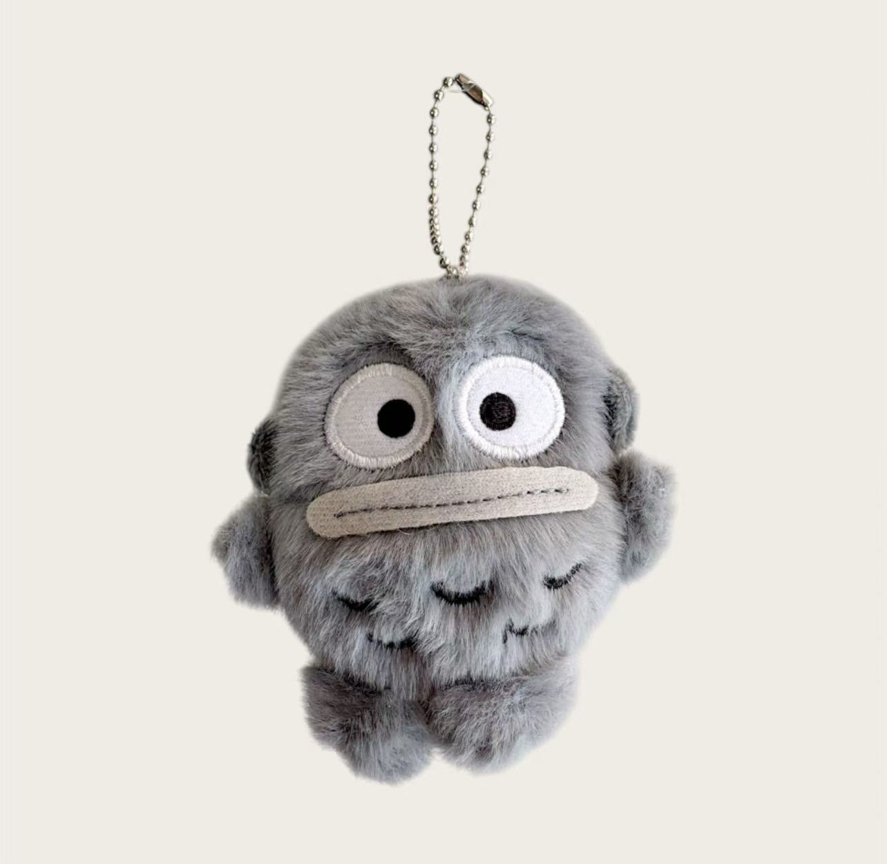 Sanrio Korea | Sanrio Fluffy Grey & White Plush Keychain