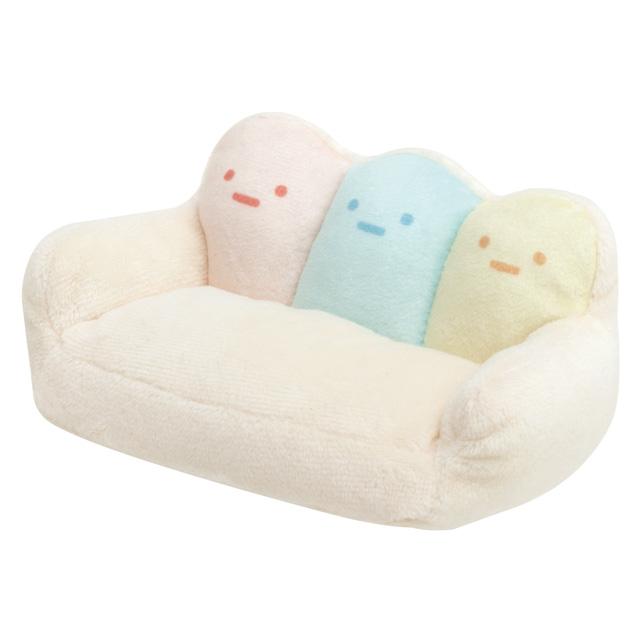San-X | Sumikko Gurashi Collection | Sumikko Hand-helod Tenori Plush Tapioka Sofa MO22001