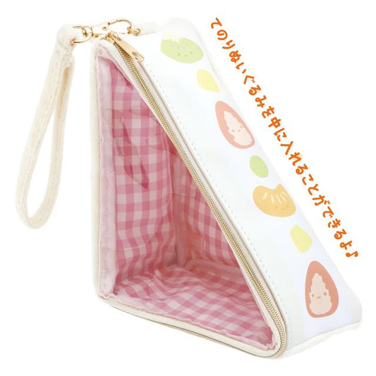San-X | Sumikko Gurashi Fruit Parlor | Sumikko Gurashi Collection Outing Sumikko Hand-held Plush Pouch CA77001