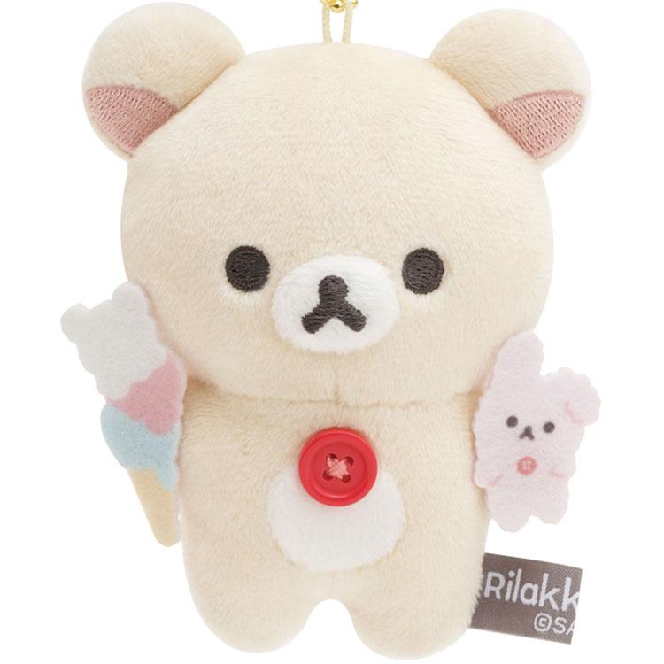 San-X | Rilakkuma BASIC RILAKKUMA Favorite Things Hanging Plush Toy - Korilakkuma MO67301
