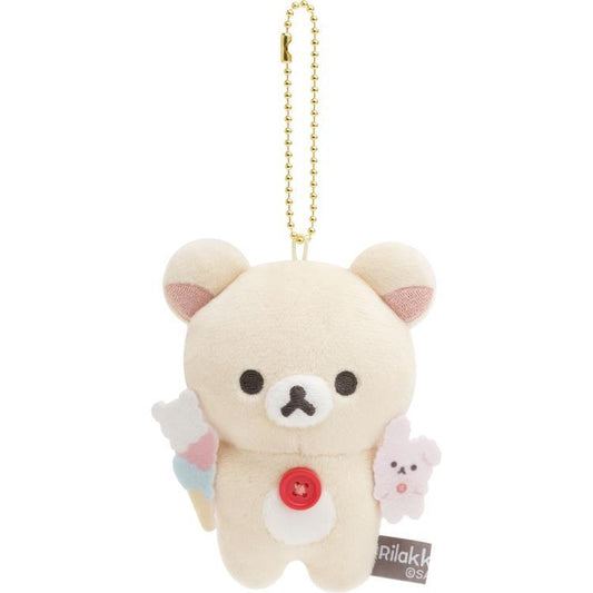 San-X | Rilakkuma BASIC RILAKKUMA Favorite Things Hanging Plush Toy - Korilakkuma MO67301