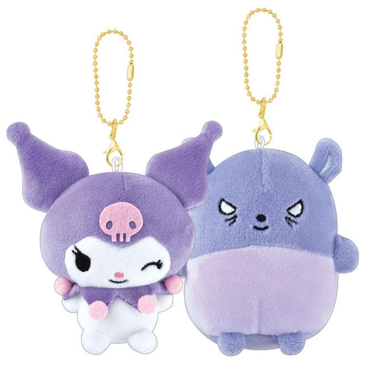 Sanrio | Niko Nui Magnet Mascot Keychain - 25 New Version Kuromi & Baku (Set of 2)