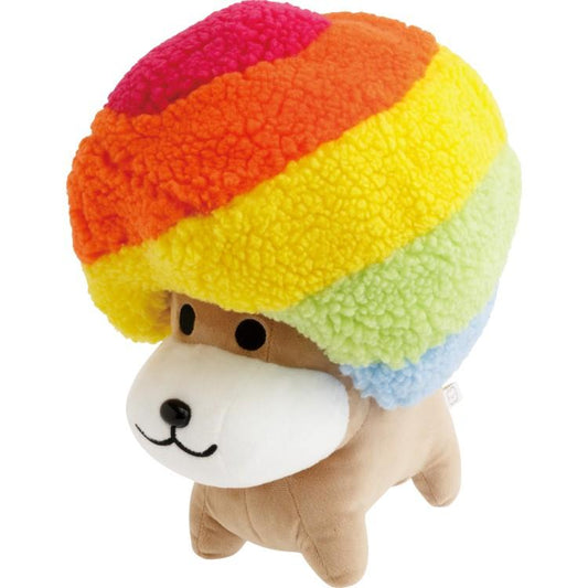 San-X | Characters Friends New Stuffed Toy - Afro Dog (Hair Removable) Sitting Plush Toy MV30001
