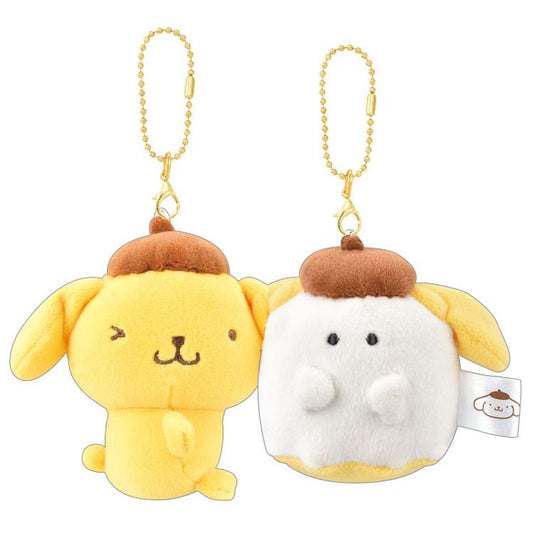Sanrio | SANRIO Sanrio Characters x Obacane Collaboration | Niko Nui Magnet Mascot Keychain - Pompompurin x Obakane Niconui