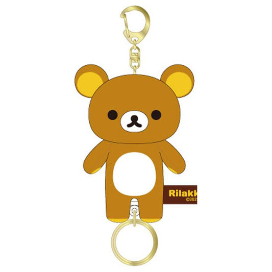 San-X | Rilakkuma Mofumofu Mascot Keychain With Reel - Rilakkuma