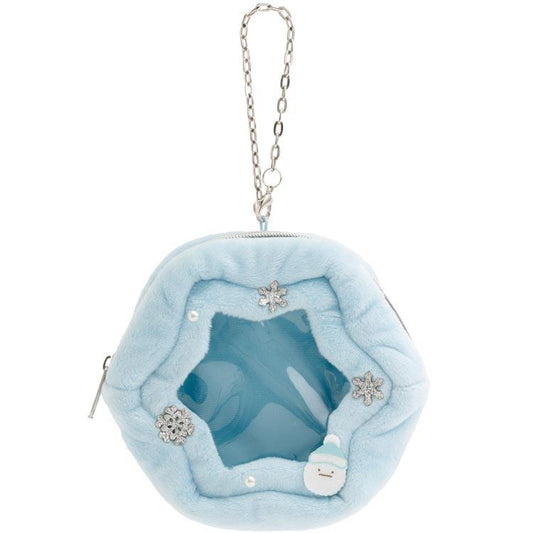 San-X | Sumikko Gurashi Blue Twinkle Christmas Collection - Outing Sumikkogurashi Christmas Snowflake Mini Pouch AB37301