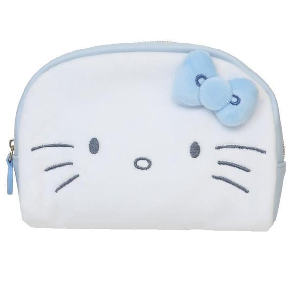 Sanrio | Hello Kitty Lizy Blue Round Accessory Pouch - White