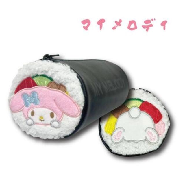 Sanrio | Sanrio Characters Sushi Roll Shaped Plush Pen Case