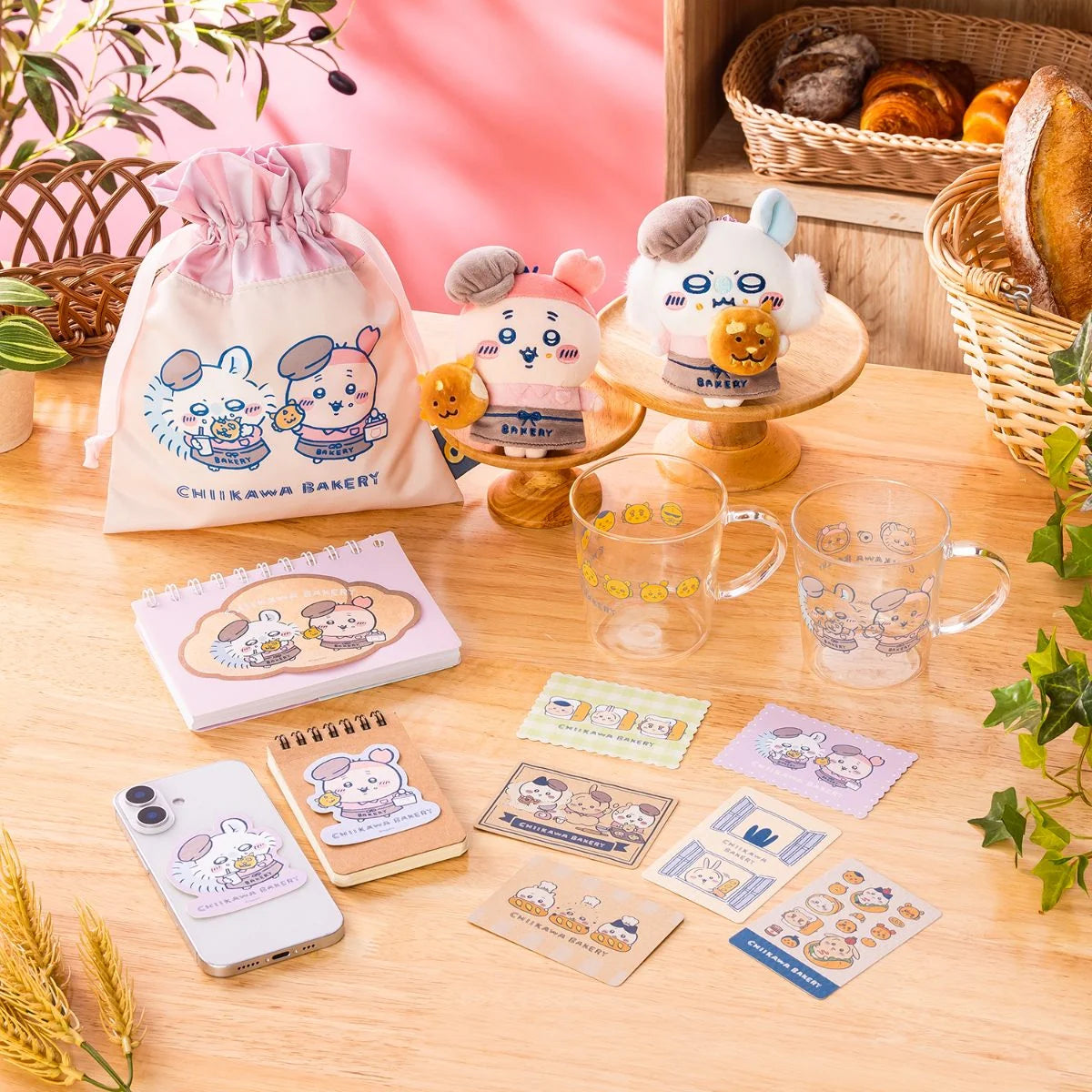 Chiikawa | 'Chiikawa Bakery Heat-Resistant Glass Mug - Momonga & Kani-Chan