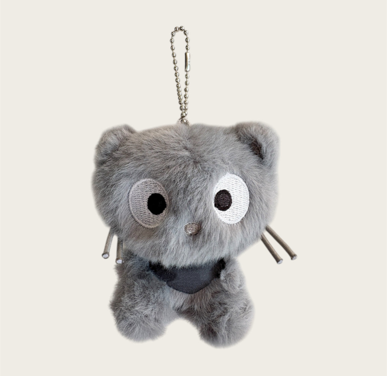 Sanrio Korea | Sanrio Fluffy Grey & White Plush Keychain