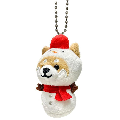 Tabisuru Mameshiba | Shiba Inu Travelling Series Mascot Ball Chain - Snowman