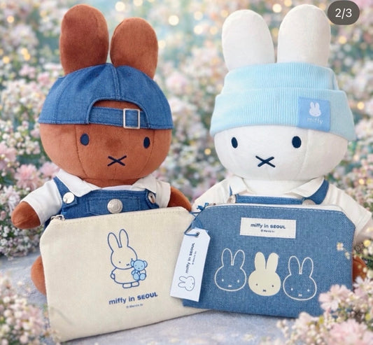 [PRE-ORDER] Miffy Korea | Miffy in Seoul Denim Edition Pouch