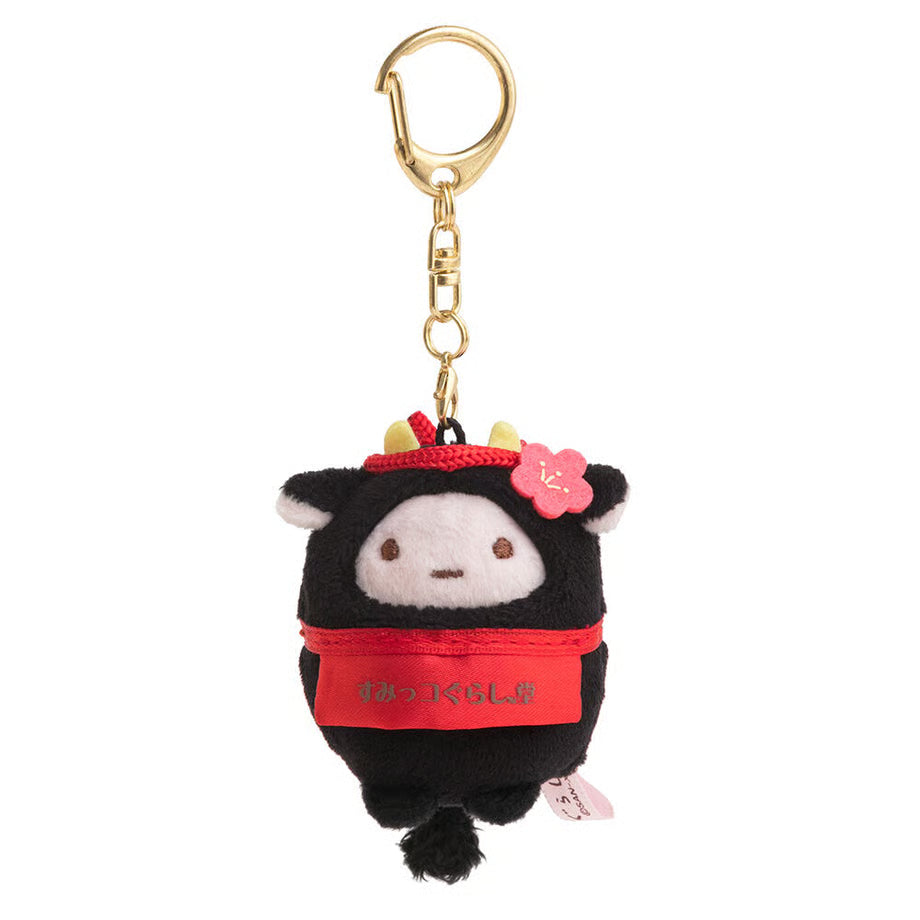 San-X | Sumikko Gurashi Shido Dazaifu Limited Hanging Plush Toy - Tapioka (Cow) MF02701