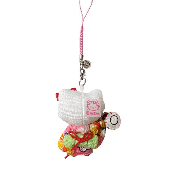 Sanrio | Japanese Doll Chiriman Netsuke - Hello Kitty Kimono Drum Pink