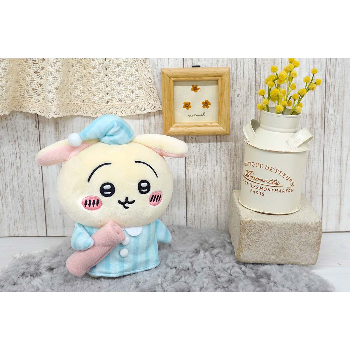 Nagano x Chiikawa | Chiikawa 'Potetama Series' Stuffed Toy - PAJAMAS Usagi