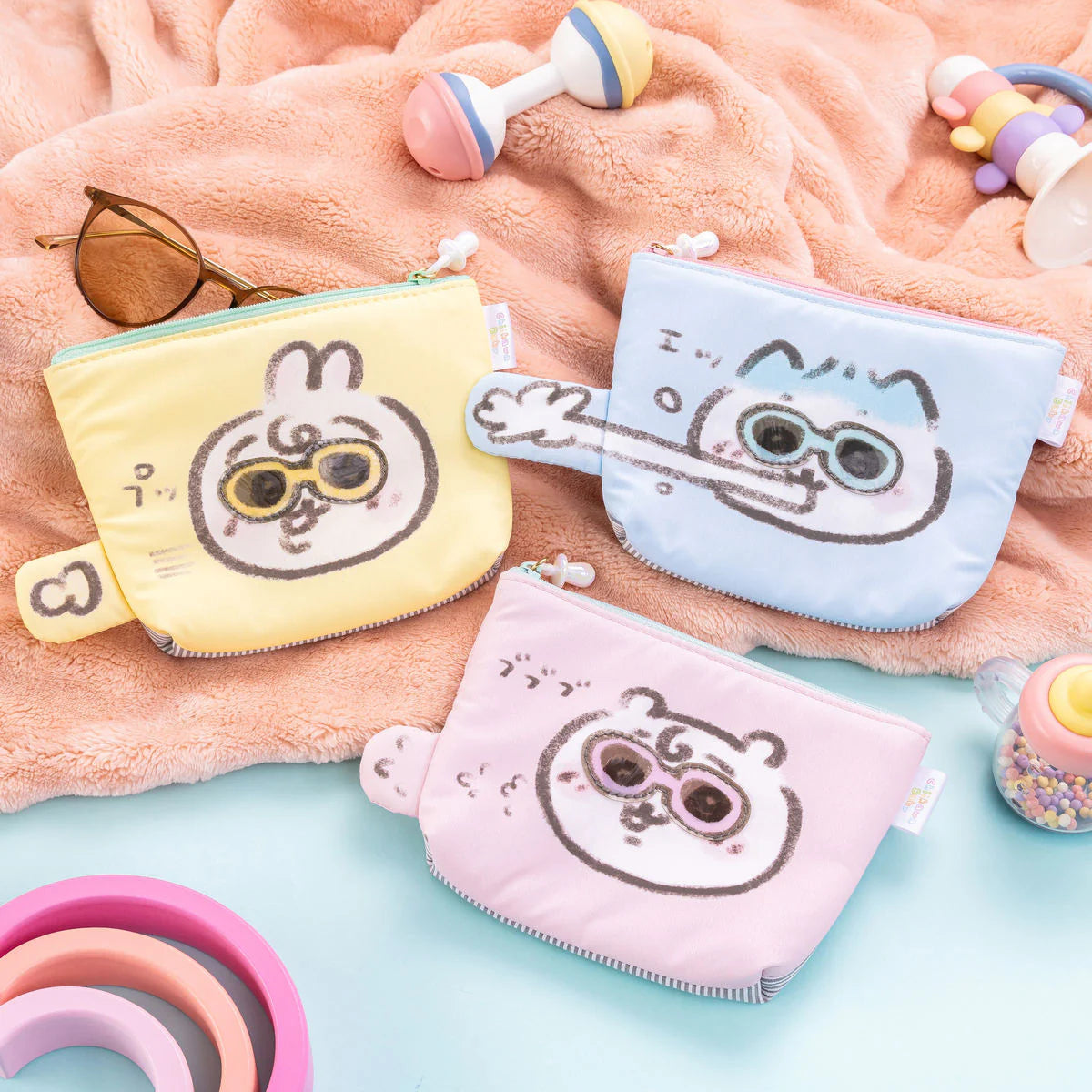 Chiikawa | 'Chiikawa Baby Pouch that can also hold Pocket Tissues - Usagi
