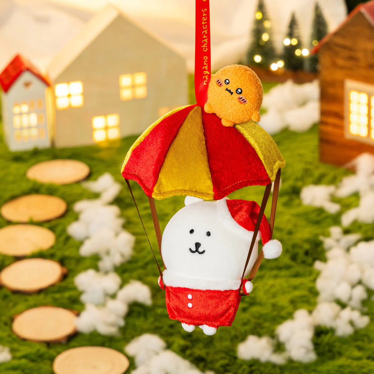 Nagano | Nagano Characters Hanging Parachute Santa Bear Plush Toy