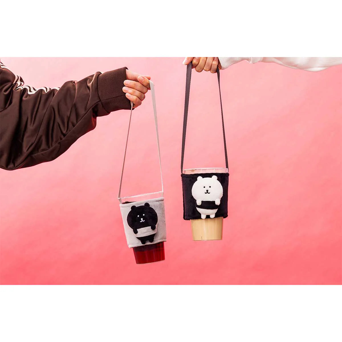 Nagano | Nagano Characters Plush Toy Drink Holder - Nagano Bear Black
