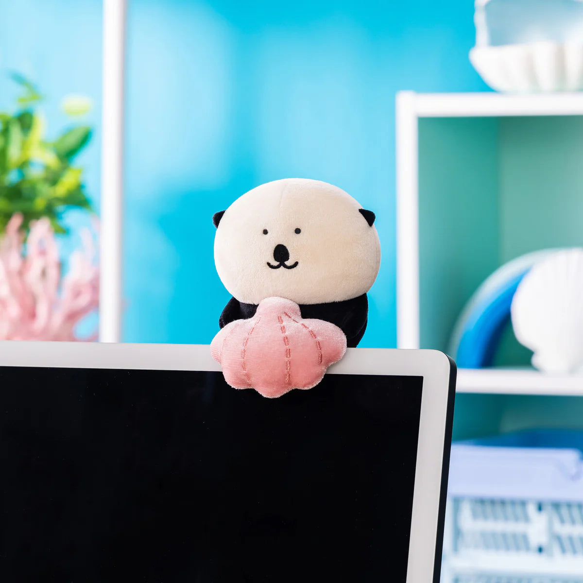 Nagano | Nagano Characters Hikake Plush Toy to Watch from the Desktop (Sea Otter)