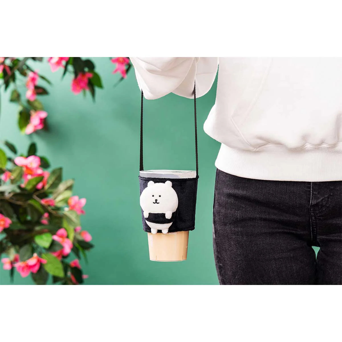 Nagano | Nagano Characters Plush Toy Drink Holder - Nagano Bear Black