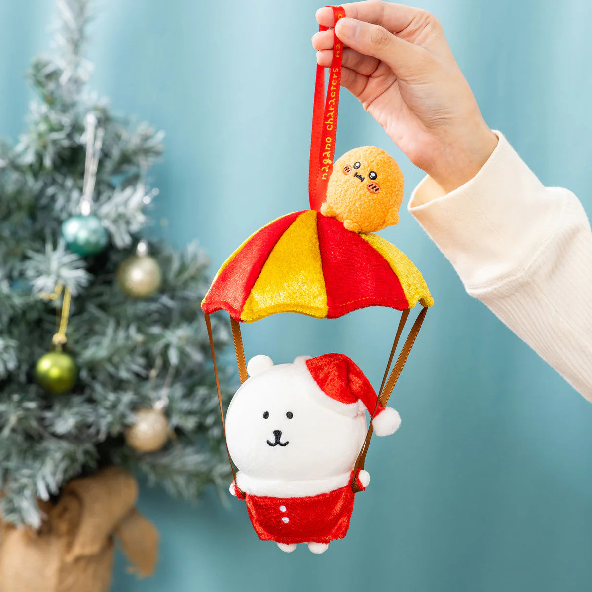 Nagano | Nagano Characters Hanging Parachute Santa Bear Plush Toy