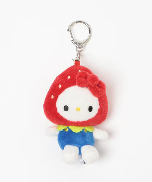 Sanrio | LOWRYS FARM me% x Sanrio Characters Strawberry Newspaper Plush Keychain - Hello Kitty 01