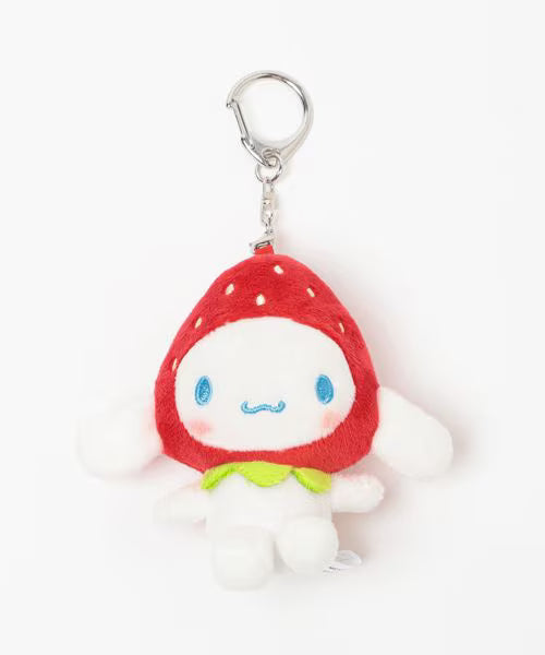 Sanrio | LOWRYS FARM me% x Sanrio Characters Strawberry Newspaper Plush Keychain - Cinnamoroll 02